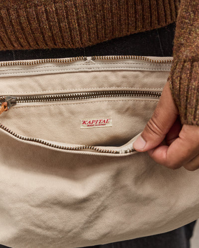 Kapital #6 Canvas Snufkin Bag, Ecru
