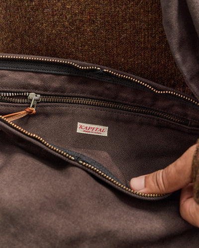 Kapital #6 Canvas Snufkin Bag, Black