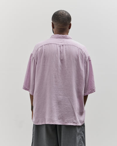 Kapital Unisex Soft Linen Open Collar BIG Shirt, LAVENDER