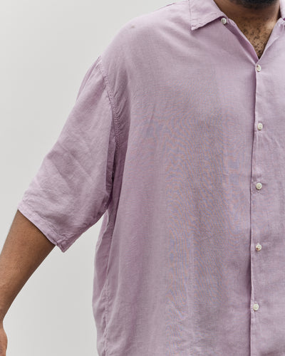 Kapital Unisex Soft Linen Open Collar BIG Shirt, LAVENDER