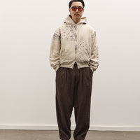 Kapital Swt Knit Bandana Bivouac Hooded Blouson, Ecru