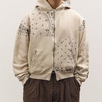 Kapital Swt Knit Bandana Bivouac Hooded Blouson, Ecru