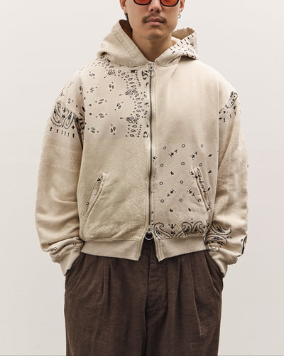 Kapital Swt Knit Bandana Bivouac Hooded Blouson, Ecru