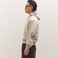 Kapital Swt Knit Bandana Bivouac Hooded Blouson, Ecru