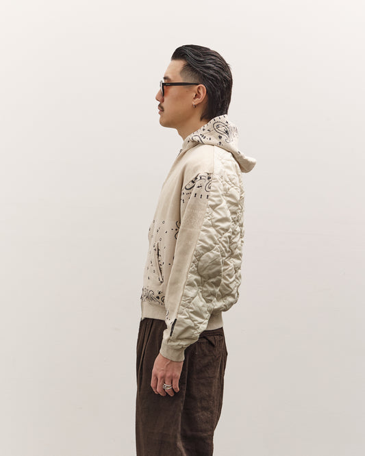 Kapital Swt Knit Bandana Bivouac Hooded Blouson, Ecru
