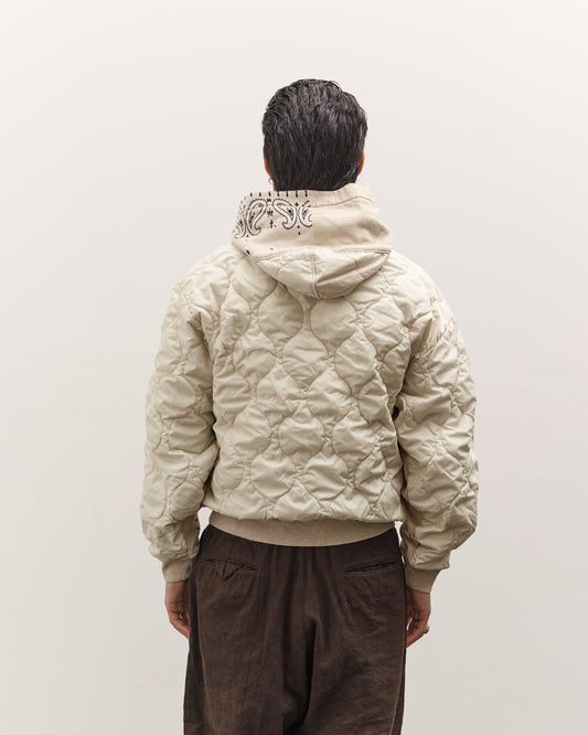 Kapital Swt Knit Bandana Bivouac Hooded Blouson, Ecru