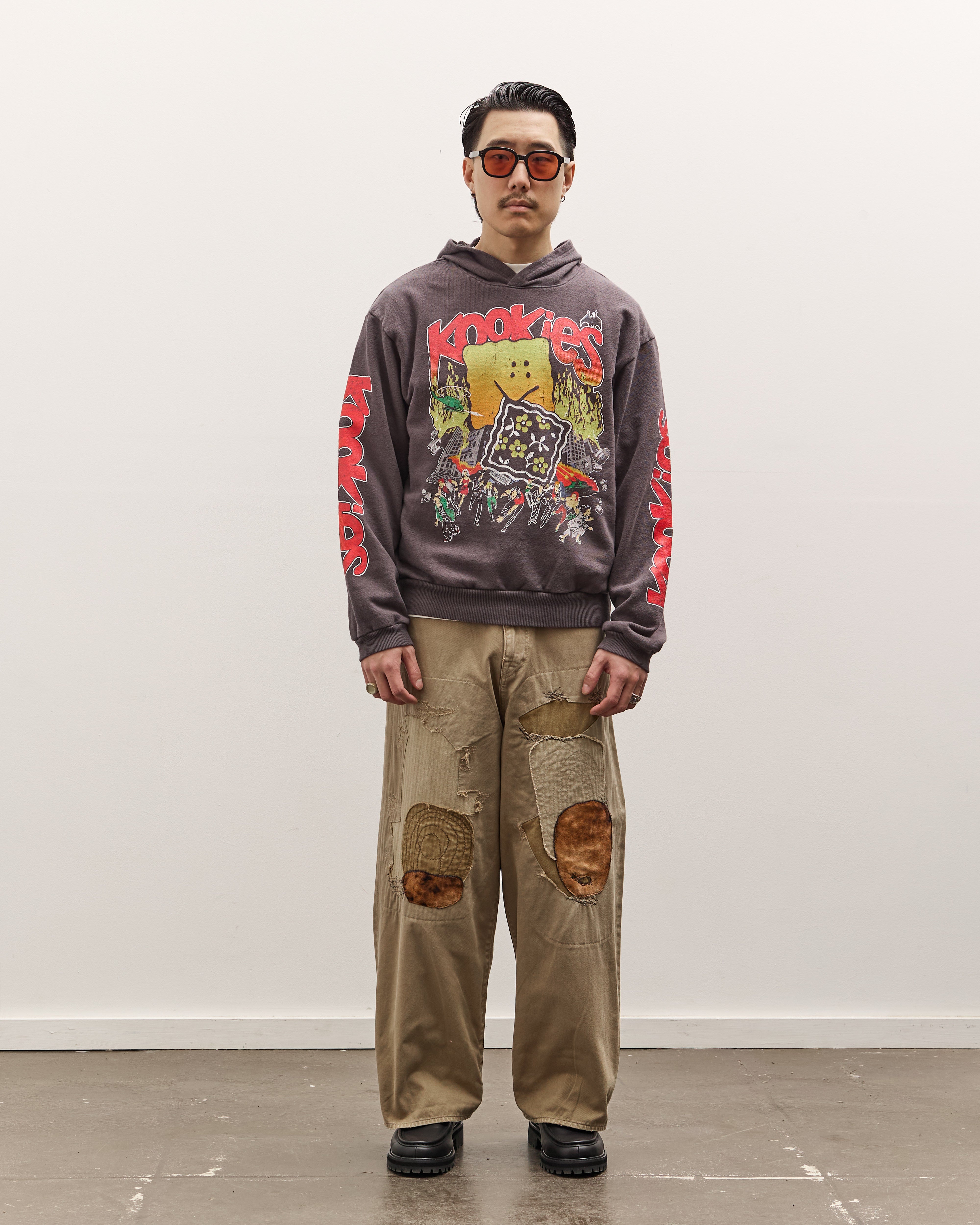 Kapital Swt Knit Hoodie, Buster Peckish Rainbowy Unisex, I-B
