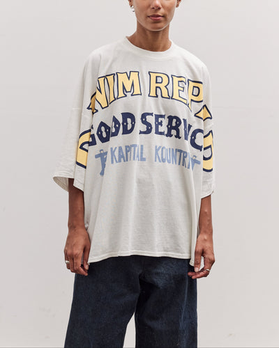 Jersey Huge-T (Denim Repair), White