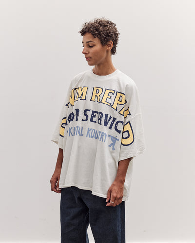 Jersey Huge-T (Denim Repair), White