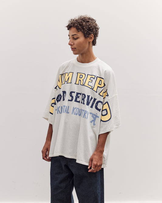 Jersey Huge-T (Denim Repair), White