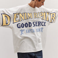 Jersey Huge-T (Denim Repair), White