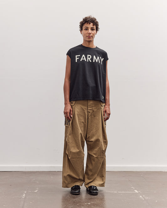 Jersey Katabira Non-Sleeve Big-T (Farmy), Black