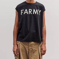 Jersey Katabira Non-Sleeve Big-T (Farmy), Black
