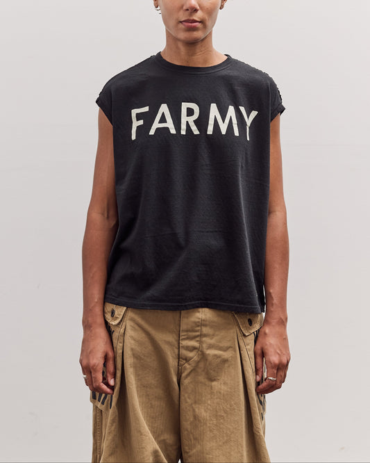 Jersey Katabira Non-Sleeve Big-T (Farmy), Black
