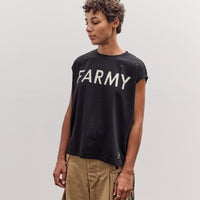 Jersey Katabira Non-Sleeve Big-T (Farmy), Black