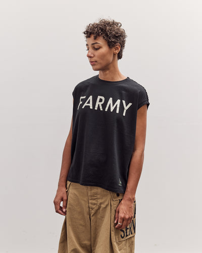 Jersey Katabira Non-Sleeve Big-T (Farmy), Black
