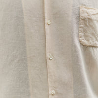 Kapital Unisex Soft Linen Open Collar Big Shirt, Ecru