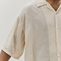 Kapital Unisex Soft Linen Open Collar Big Shirt, Ecru