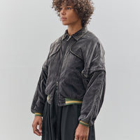 Kapital Velveteen Siamese Bomber Drizzler JKT, Black