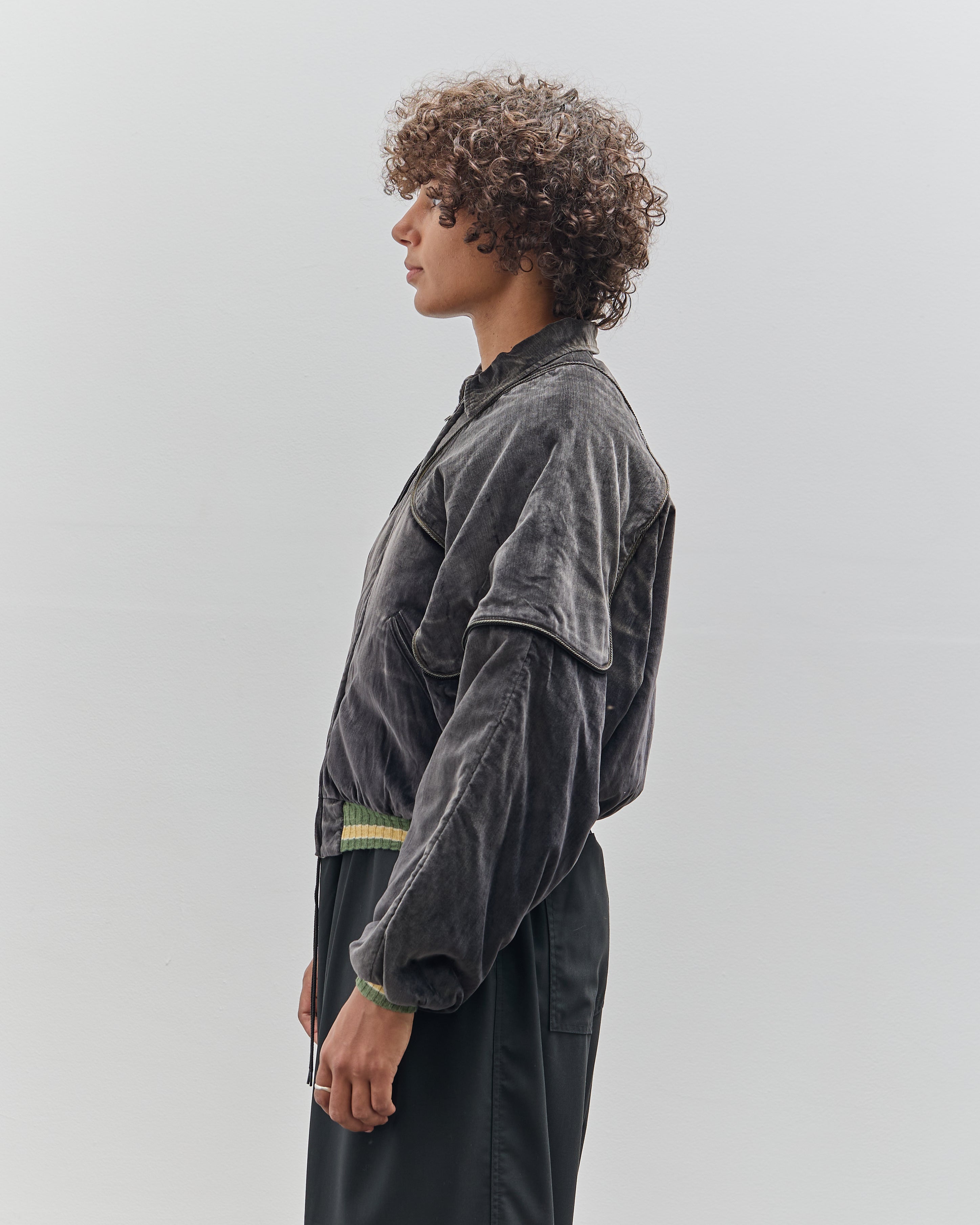 Kapital Velveteen Siamese Bomber Drizzler JKT, Black – Glasswing