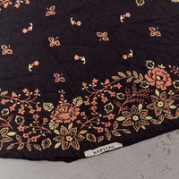 Kapital Washer Silk Neckerchief, Churchill Garden, Black