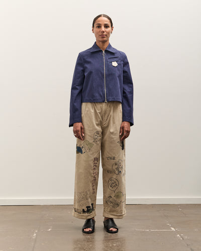 Kapital Water-Repellent Canvas CUT-OUT BATEAU Blouson, Navy