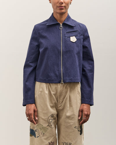 Kapital Water-Repellent Canvas CUT-OUT BATEAU Blouson, Navy