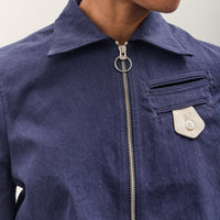 Kapital Water-Repellent Canvas CUT-OUT BATEAU Blouson, Navy