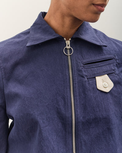 Kapital Water-Repellent Canvas CUT-OUT BATEAU Blouson, Navy