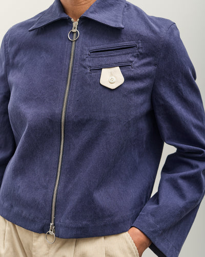 Kapital Water-Repellent Canvas CUT-OUT BATEAU Blouson, Navy