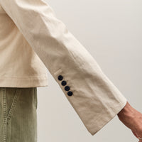 Kapital Water-Repellent Canvas CUT-OUT BATEAU Blouson, Ecru