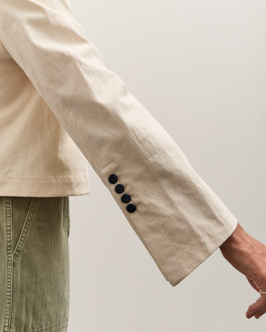 Kapital Water-Repellent Canvas CUT-OUT BATEAU Blouson, Ecru