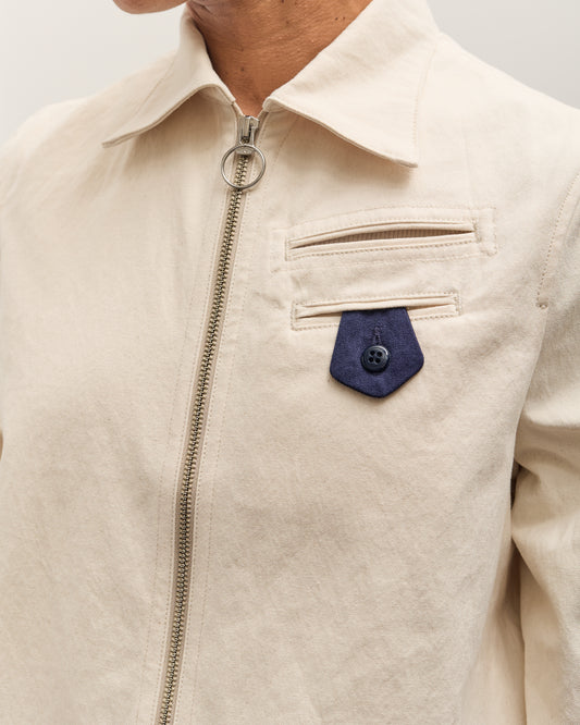 Kapital Water-Repellent Canvas CUT-OUT BATEAU Blouson, Ecru