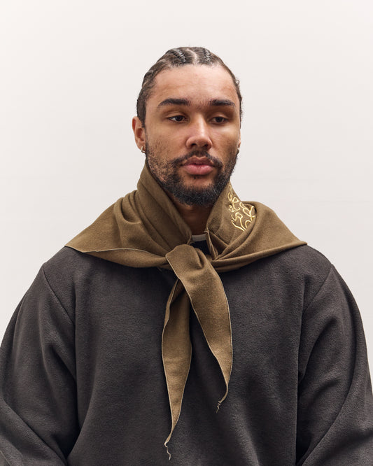 Kapital Wool Royal Babushka, Kountry Embroidery, Khaki