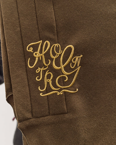 Kapital Wool Royal Babushka, Kountry Embroidery, Khaki