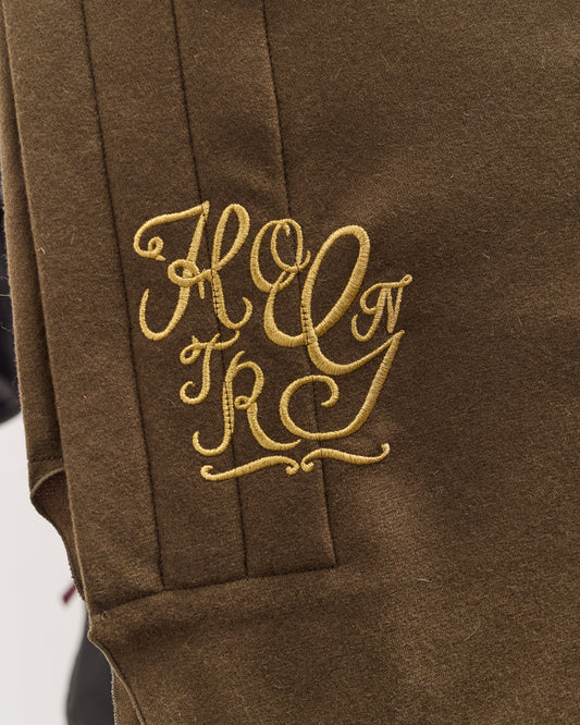 Kapital Wool Royal Babushka, Kountry Embroidery, Khaki