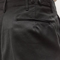 Kaptain Sunshine Cotton Drill Wide Military Khakis, Black