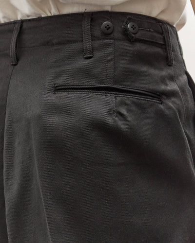 Kaptain Sunshine Cotton Drill Wide Military Khakis, Black