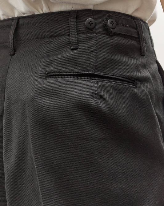 Kaptain Sunshine Cotton Drill Wide Military Khakis, Black