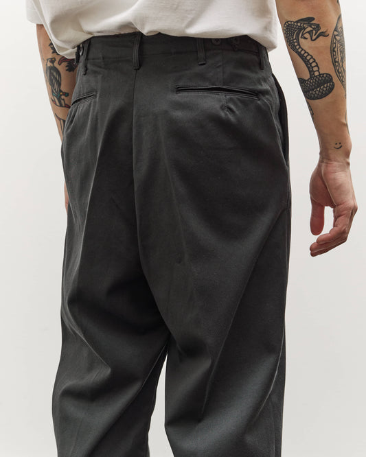 Kaptain Sunshine Cotton Drill Wide Military Khakis, Black