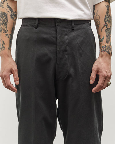 Kaptain Sunshine Cotton Drill Wide Military Khakis, Black