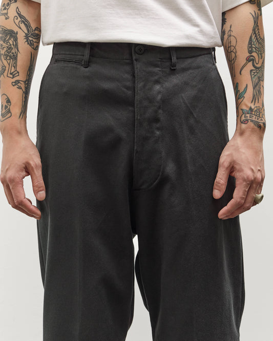 Kaptain Sunshine Cotton Drill Wide Military Khakis, Black