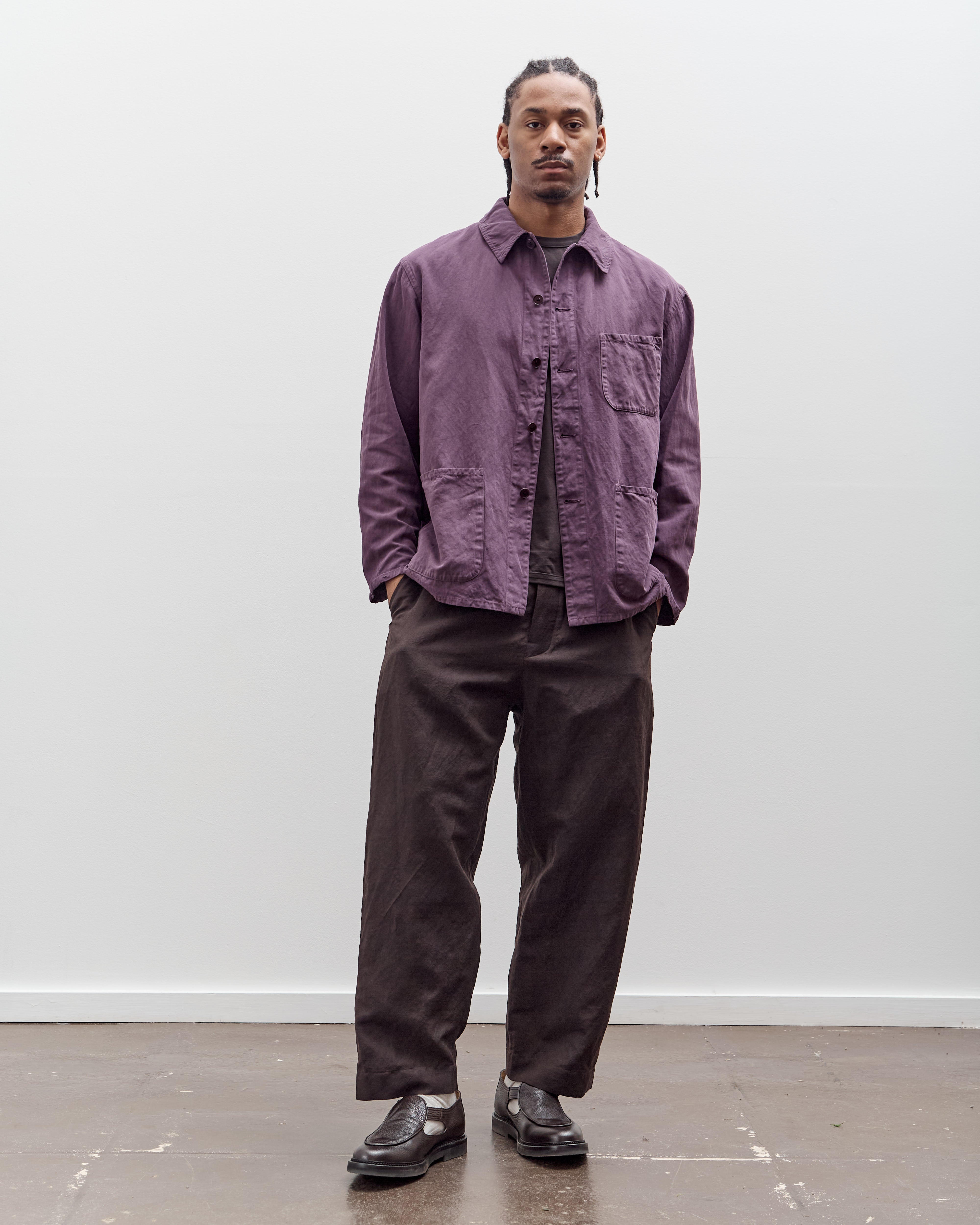 ジャケット・アウター KAPTAIN SUNSHINE Gaba. Work Shirt Jacket Gaba Work Shirt Jacket, Violet – Glasswing