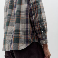 Kaptain Sunshine Gauze Plaid Plain Shirt, Forest Plaid