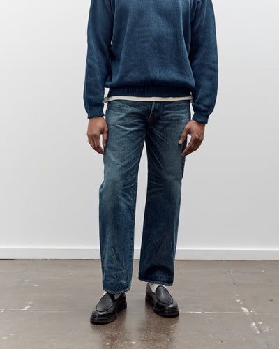 Kaptain Sunshine 1930 Straight Denim Pants, Indigo Vintage Wash