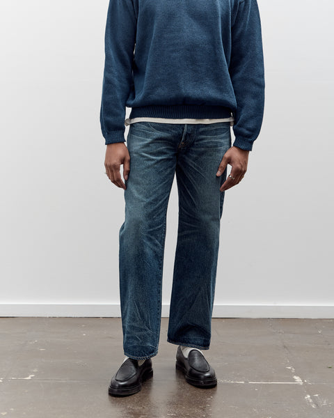 Kaptain Sunshine 1930 Straight Denim Pants, Indigo Vintage Wash