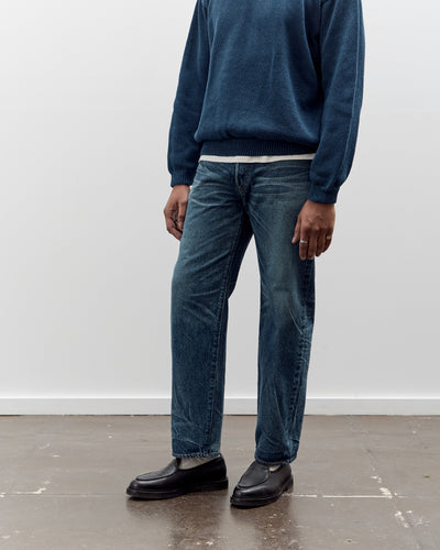 Kaptain Sunshine 1930 Straight Denim Pants, Indigo Vintage Wash