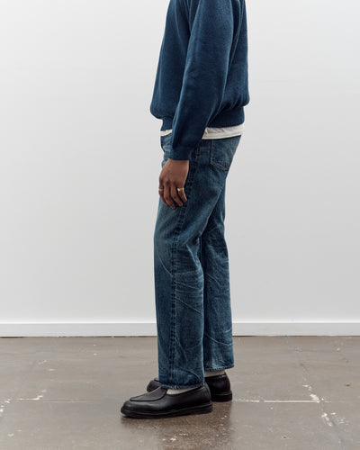 Kaptain Sunshine 1930 Straight Denim Pants, Indigo Vintage Wash