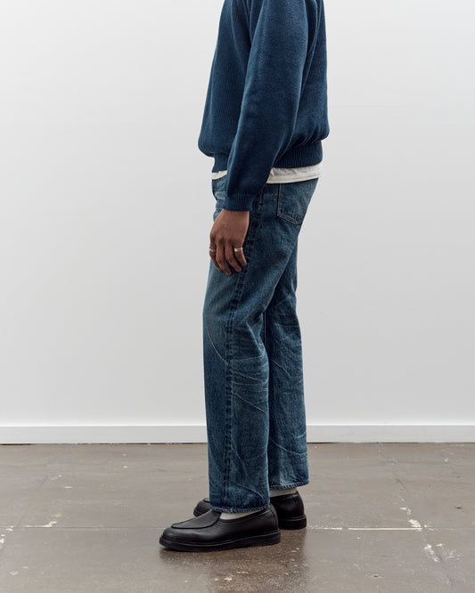 Kaptain Sunshine 1930 Straight Denim Pants, Indigo Vintage Wash