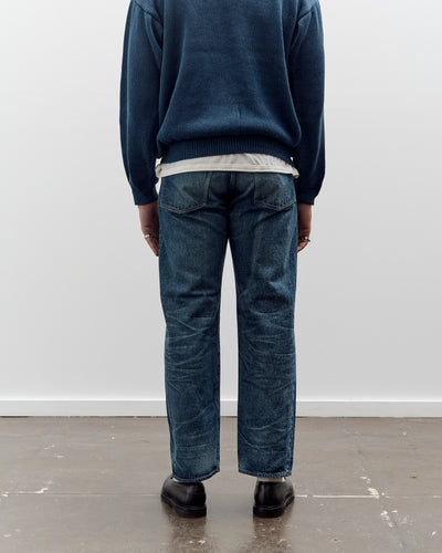 Kaptain Sunshine 1930 Straight Denim Pants, Indigo Vintage Wash